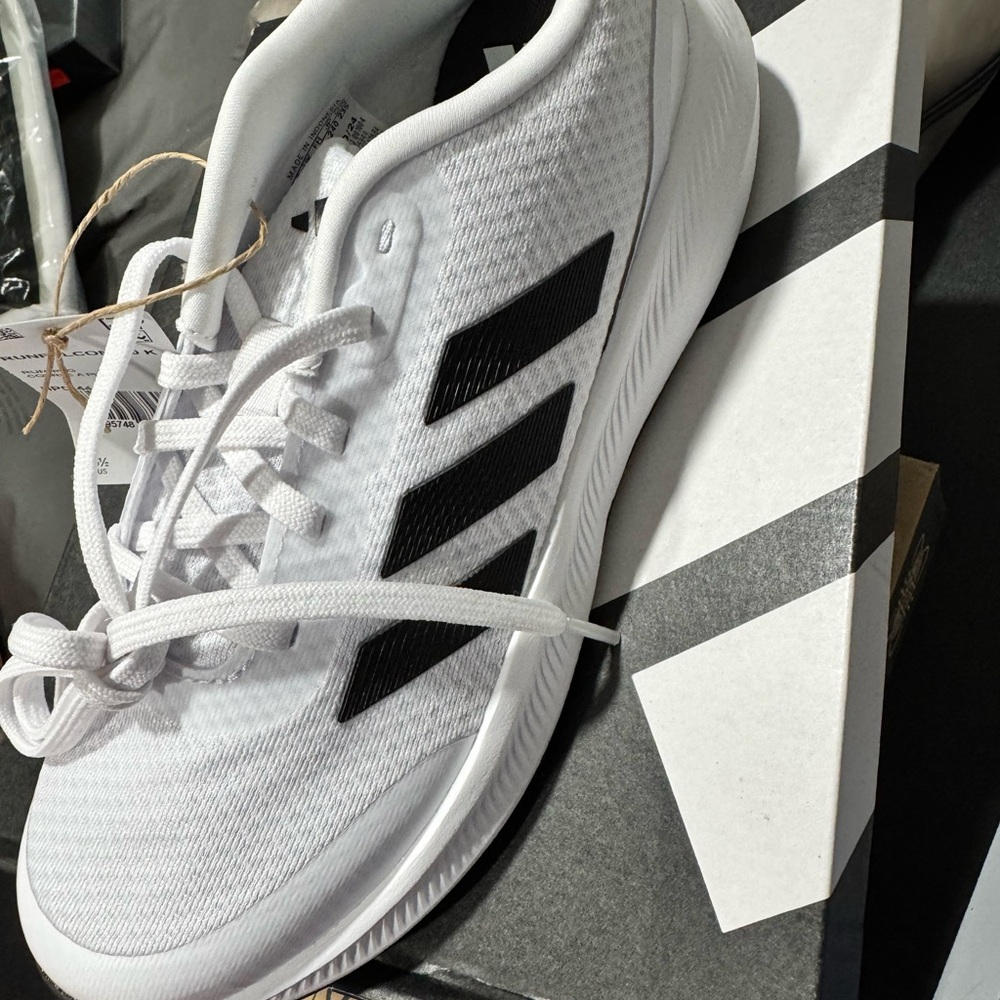 Adidas White and Black Athletic Shoes for Performance